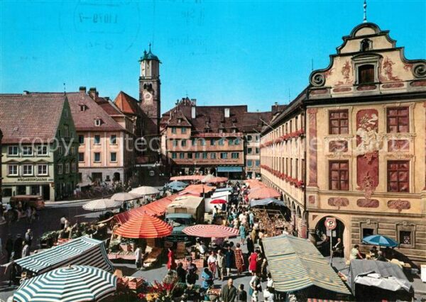 Memmingen Marktplatz und St Martinskirche