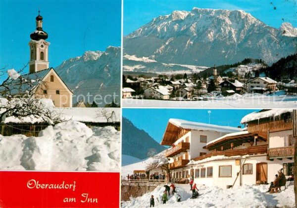 Oberaudorf Kirche Hotel Ortsansicht mit Kirche Kai
