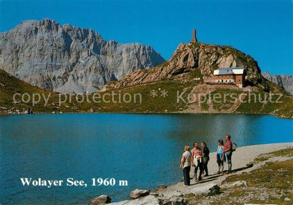 Mauthen Wolayer See Bergsee Berghütte mit Biege