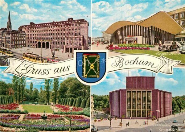 Bochum Rathaus Hauptbahnhof Stadttheater Rosen