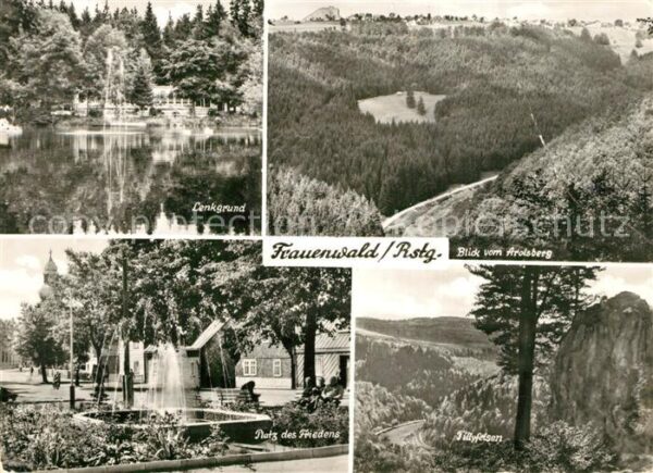 Frauenwald Thueringen Lenkgrund Teich Landschaftspanorama Bli