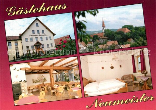 Ippesheim Unterfranken Gästehaus Neumeister Ortsansicht mit Ki