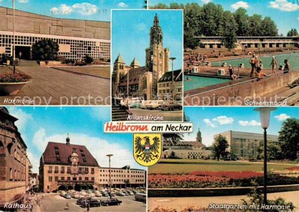 Heilbronn Neckar Harmonie Kilianskirche Schwimmbad Ratha
