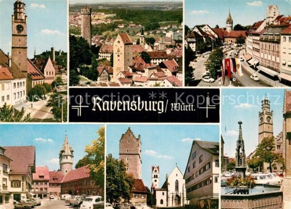 Ravensburg Wuerttemberg Teilansichten Altstadt Stadttürme