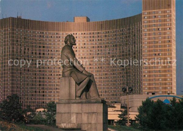 Moskau Moscou Hotel Kosmos Denkmal Tsiolkovsky