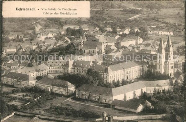 Echternach Vue totale de l’ancienne abbaye des Ben