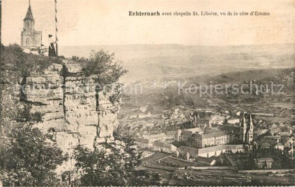 Echternach avec chapelle St Liboire vu de la cote