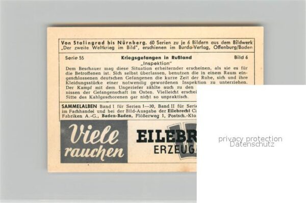 Militaria Deutschland WK2 Von Stalingrad bis N?rnberg Kriegsgefan – Bild 2