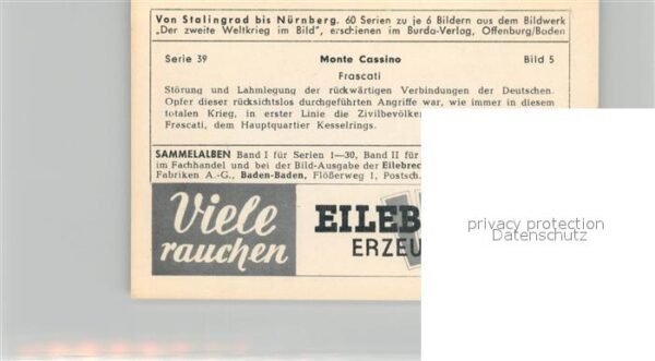 Militaria Deutschland WK2 Von Stalingrad bis N?rnberg Monte Cassi – Bild 2
