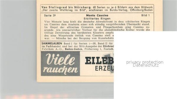 Militaria Deutschland WK2 Von Stalingrad bis N?rnberg Monte Cassi – Bild 2