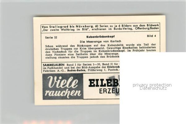 Militaria Deutschland WK2 Von Stalingrad bis N?rnberg Kubanbr?cke – Bild 2