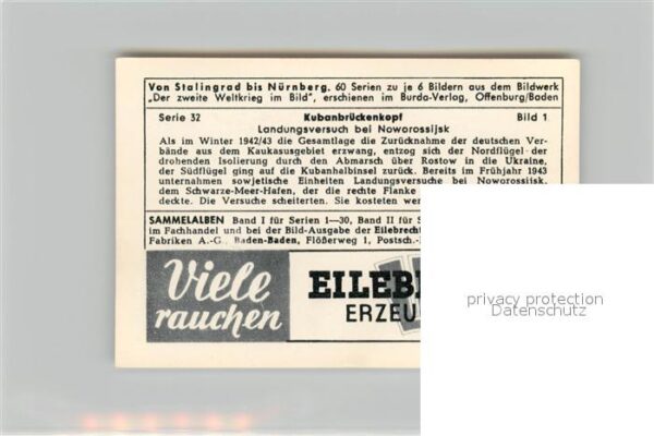 Militaria Deutschland WK2 Von Stalingrad bis N?rnberg Kubanbr?cke – Bild 2