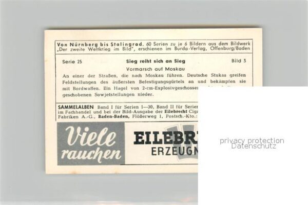 Militaria Deutschland WK2 Von N?rnberg bis Stalingrad Sieg reiht – Bild 2