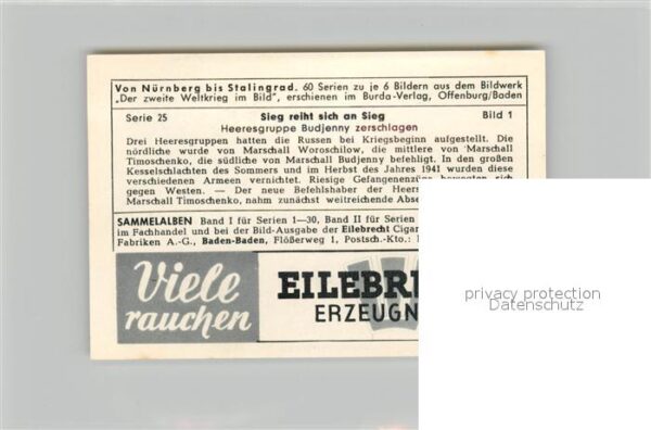 Militaria Deutschland WK2 Von N?rnberg bis Stalingrad Sieg reiht – Bild 2