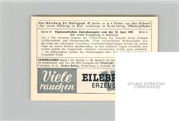 Militaria Deutschland WK2 Von N?rnberg bis Stalingrad Diplomatisc – Bild 2