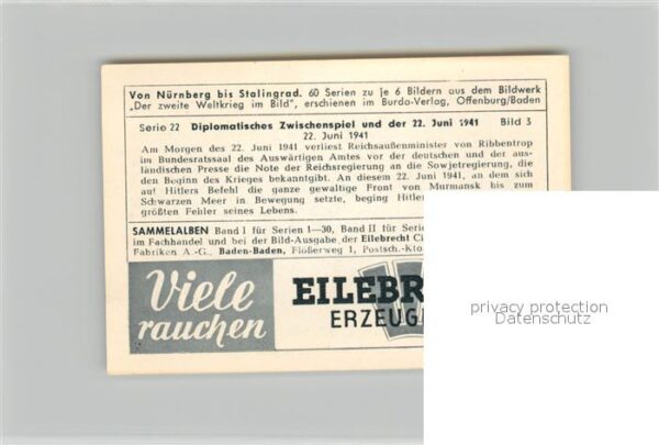 Militaria Deutschland WK2 Von N?rnberg bis Stalingrad Diplomatisc – Bild 2