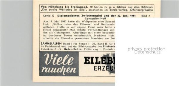 Militaria Deutschland WK2 Von N?rnberg bis Stalingrad Diplomatisc – Bild 2