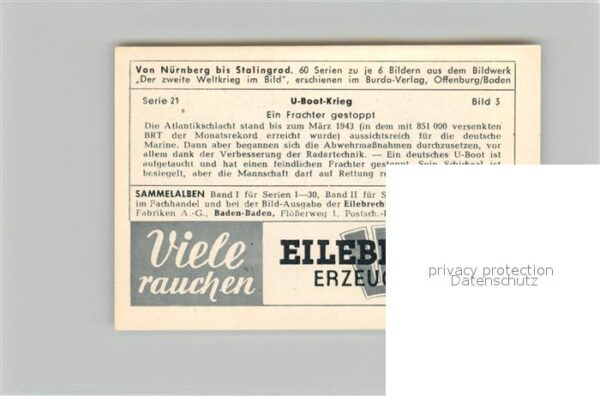 Militaria Deutschland WK2 Von N?rnberg bis Stalingrad U-Boot-Krie – Bild 2