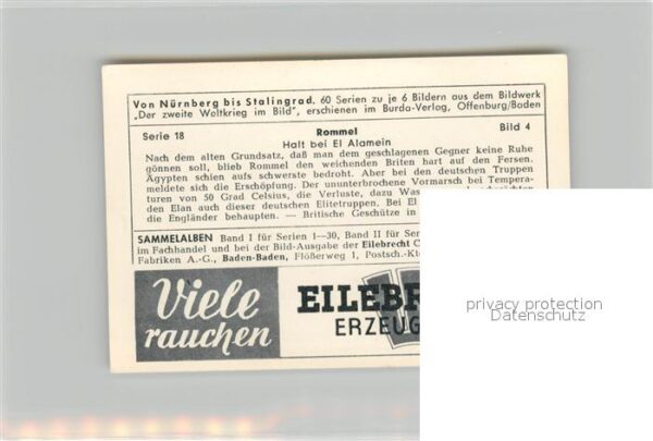 Militaria Deutschland WK2 Von N?rnberg bis Stalingrad Rommel Halt – Bild 2