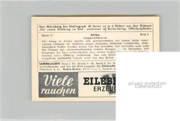 Militaria Deutschland WK2 Von N?rnberg bis Stalingrad Afrika Gege – Bild 2