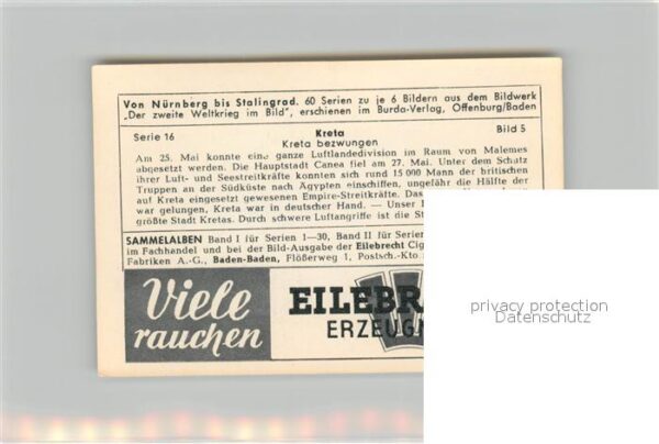 Militaria Deutschland WK2 Von N?rnberg bis Stalingrad Kreta Eileb – Bild 2