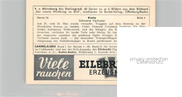 Militaria Deutschland WK2 Von N?rnberg bis Stalingrad Kreta Schwe – Bild 2