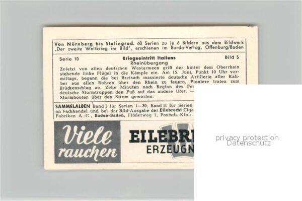 Militaria Deutschland WK2 Von N?rnberg bis Stalingrad Kriegseintr – Bild 2