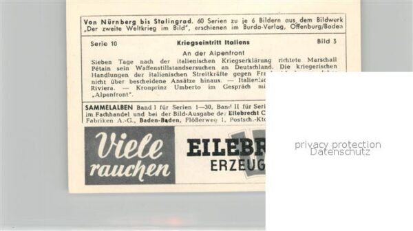 Militaria Deutschland WK2 Von N?rnberg bis Stalingrad Kriegseintr – Bild 2