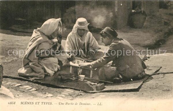 Scenes et Types Nr. 6051 Partie de Dominos Oran Algerien
