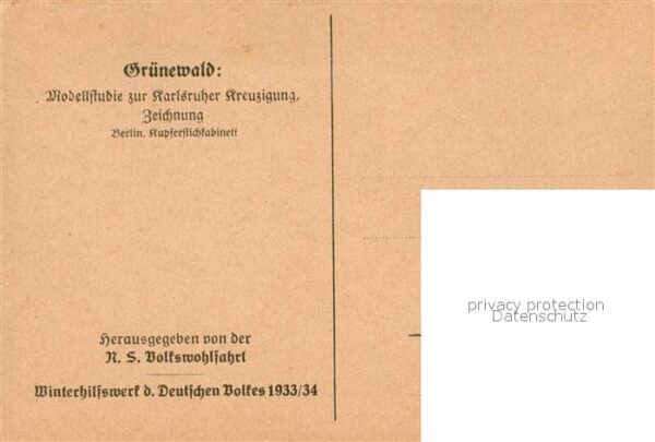 Kuenstlerkarte Gr?newald Modellstudie zur Karlsruher K – Bild 2