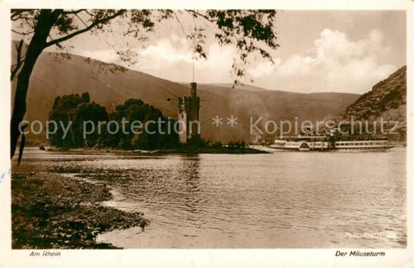 Foto Kratz Nr. 384 M?useturm Dampfer
