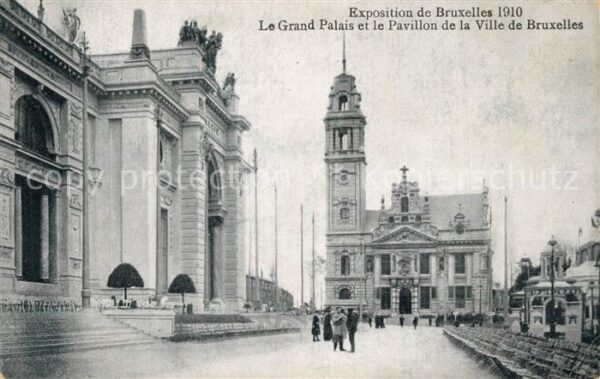 Exposition Bruxelles 1910 Grand Palais Pavillon Ville de Bruxelle