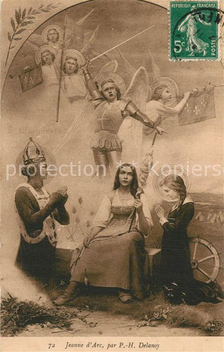Jeanne d Arc K?nstlerkarte P.-H. Delanoy