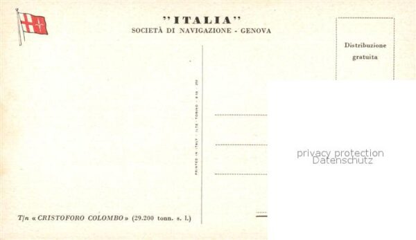 Schiffe Ships Navires T/n Cristoforo Colombo – Bild 2