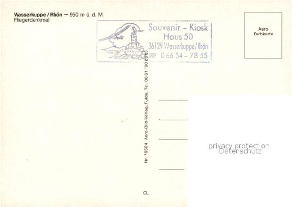 Segelflug Gliding Vol-Voile Vuolo-a-Vela Wasserkuppe Rh?n Fliegerdenkmal – Bild 2
