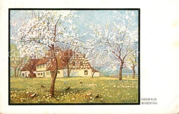 Ohligs Maientag Baumblüte Osswald Künstlerkart