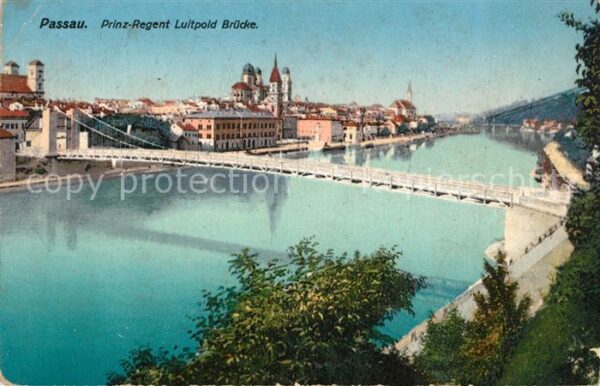 Passau Prinz Regent Luitpold Brücke über die D