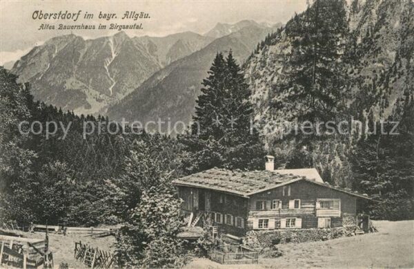 Oberstdorf Altes Bauernhaus im Birgsautal Alpenpan