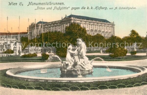Wien Monumentalbrunnen Triton und Flussgötti