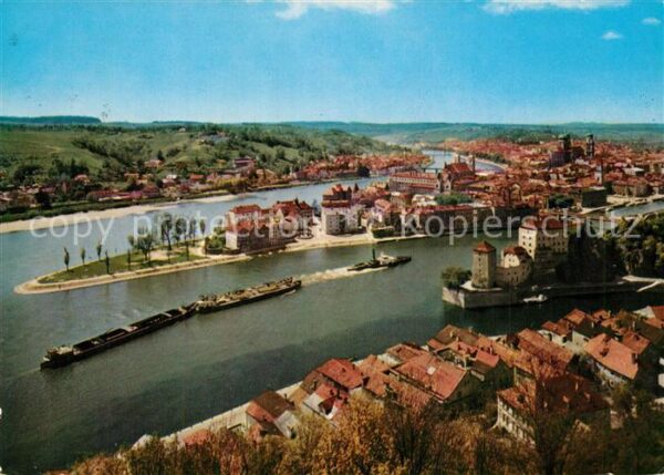 Passau Zusammenfluss Donau