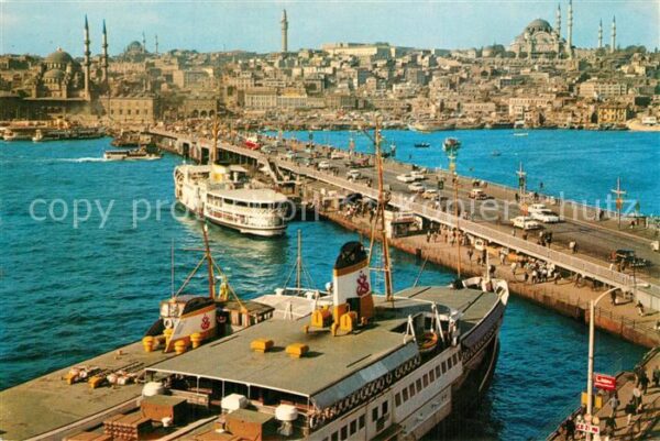 Istanbul Constantinopel Galata Brücke Moschee Süleymaniye