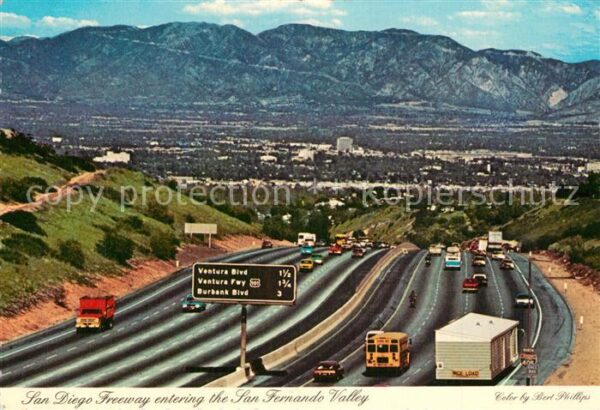 Los Angeles California San Frnando Valley San Diego Freeway