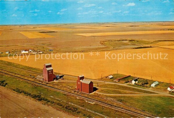 Saskatchewan Harvest Erntezeit Fliegeraufnahme