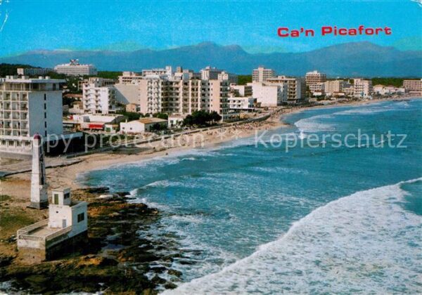 Can Picafort Mallorca Küstenpanorama Strand Fliegeraufnahme
