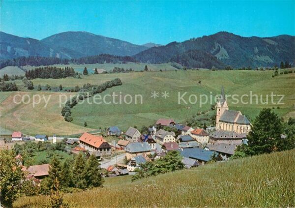 Sankt Oswald-Moederbrugg Ortsansicht mit Kirche Landschaftspanor