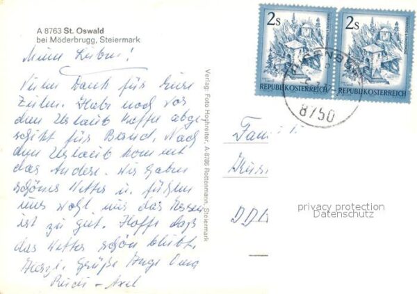 Sankt Oswald-Moederbrugg Ortsansicht mit Kirche Landschaftspanor – Bild 2