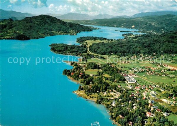 Krumpendorf Woerthersee Alpenseebad Fliegeraufnahme