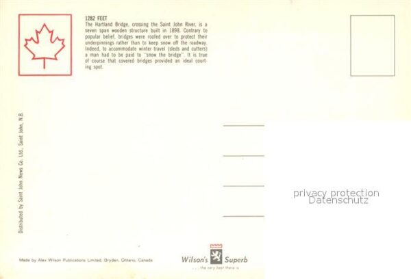 New Brunswick Nouveau Brunswick Hartland Bridge crossing Saint John Riv – Bild 2
