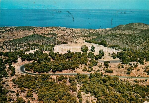 Aegina Egina Apheatempel Fliegeraufnahme