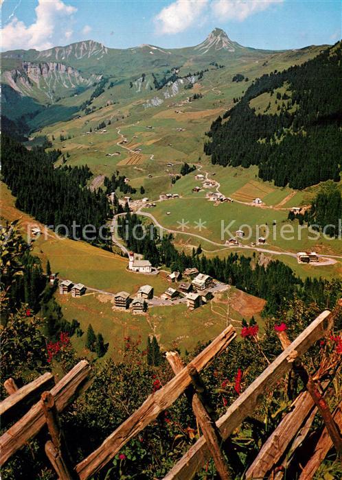 Damuels Vorarlberg Panorama Blick ins Tal mit Mittagspitze